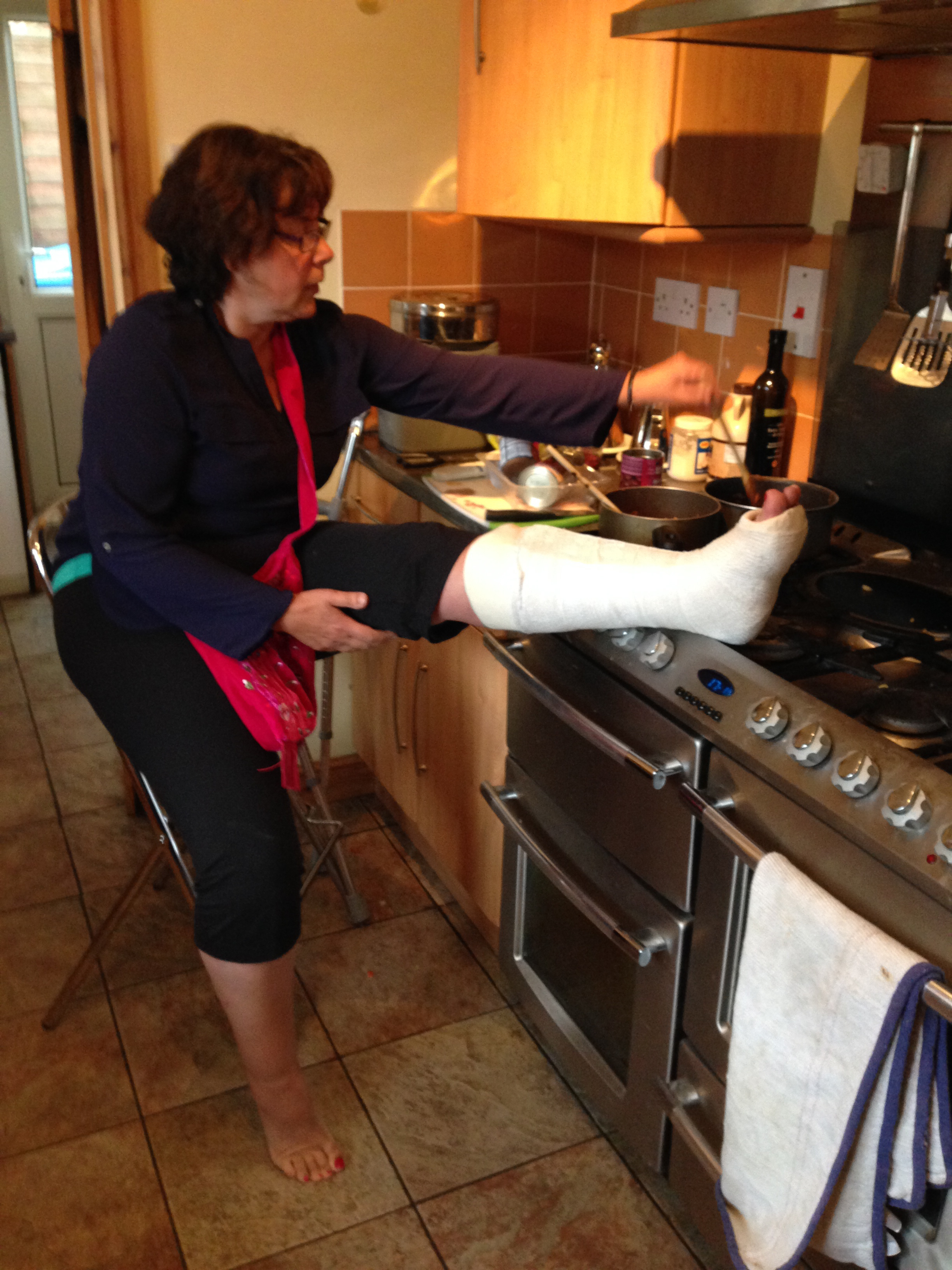 me cooking in plaster